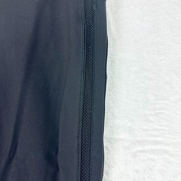 Lululemon Vent Mesh Reflective Crop Leggings Size 8 Black Running Athletic - Picture 4 of 7